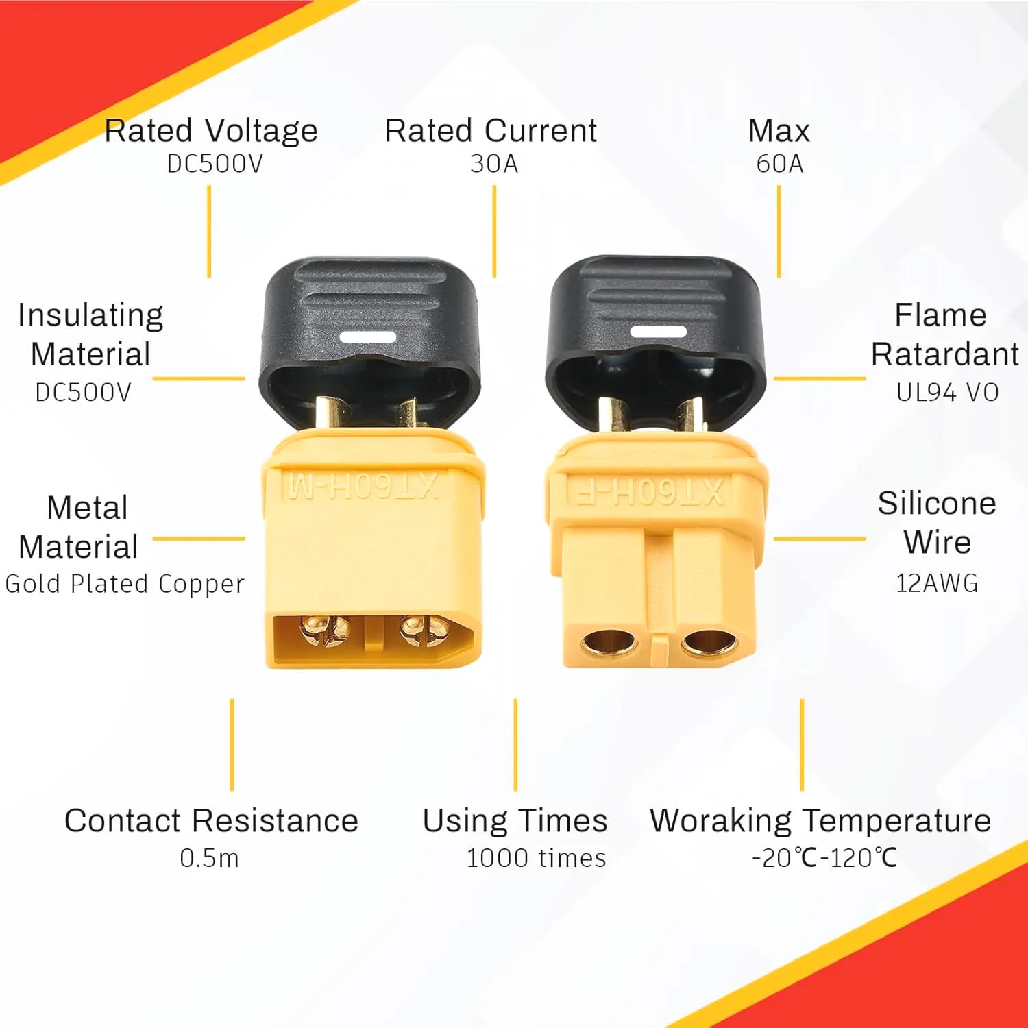 XT60 커넥터 플러그(쉴 하우징 포함) 여성/남성 X - Drone Battery Adapter 리뷰 및 가격