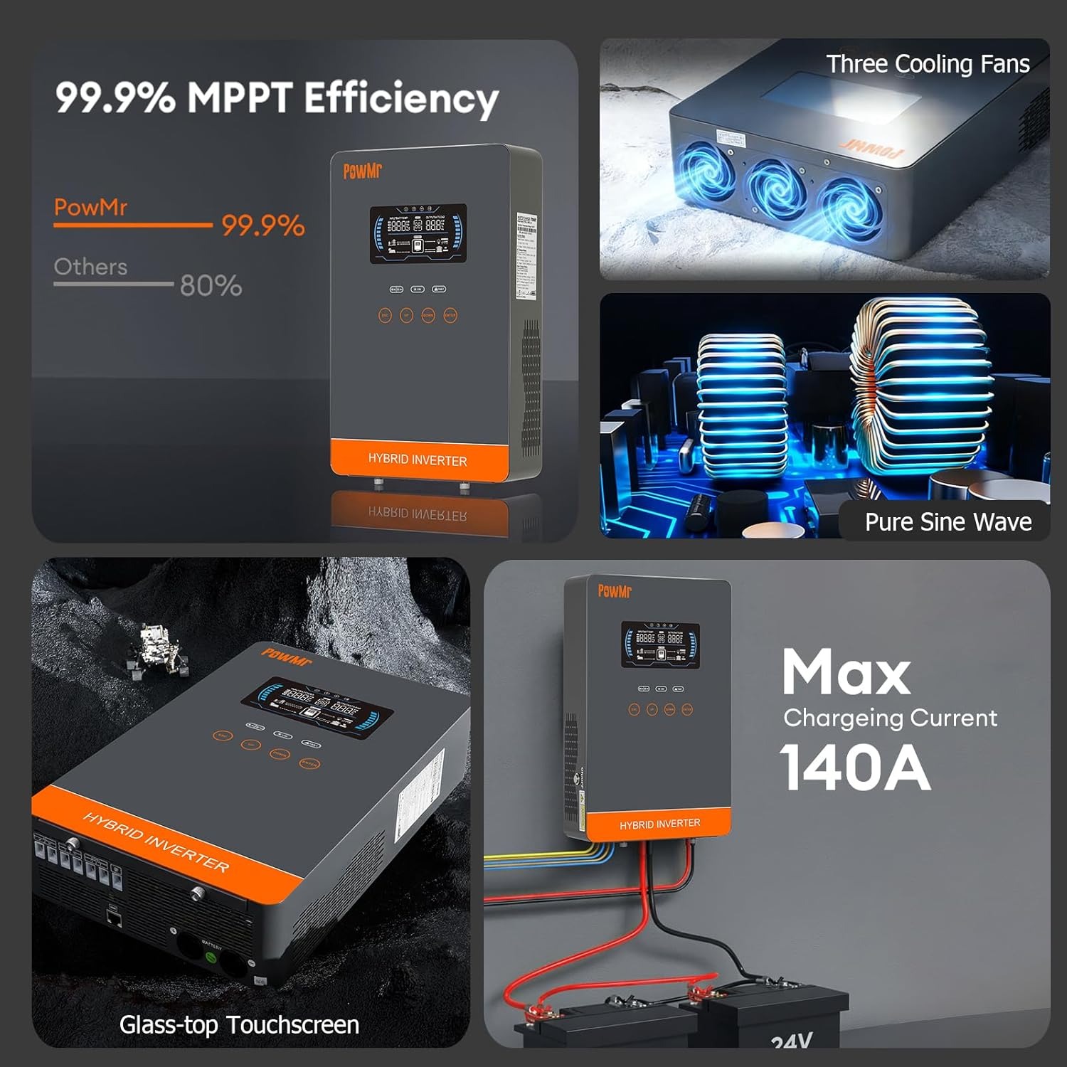 PowMr USA 4000W 24V 하이브리드 태양광  - Drone Solar Charger 리뷰 및 가격