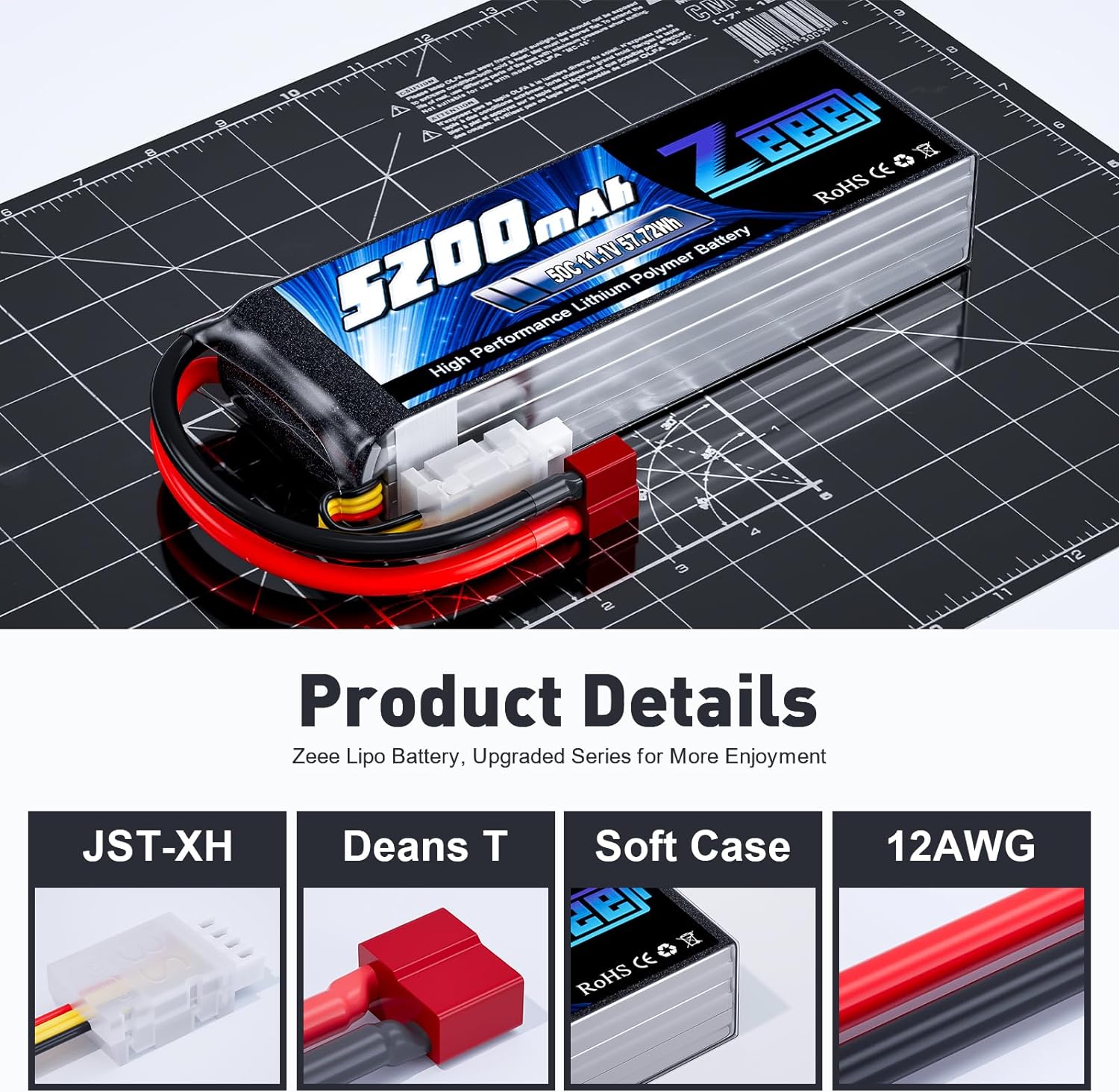 1/2 단위 Zeee 11.1V 50C 5200mAh  - Drone Joystick Cover 리뷰 및 가격